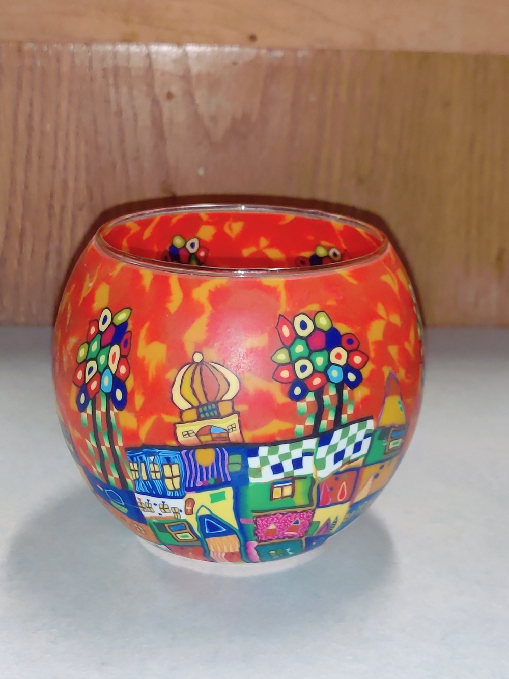 Rare Koh Living "Gaudi Museum" Handcrafted Glass Tealight Holder